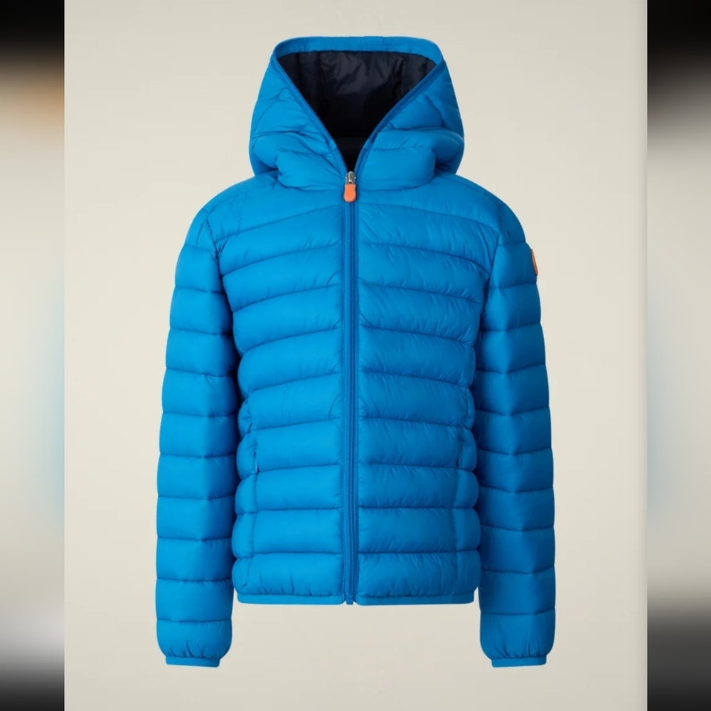New!Boys' puffer jacket Hooded dony blue Y2K Cottagecore Outdoors Lightweight